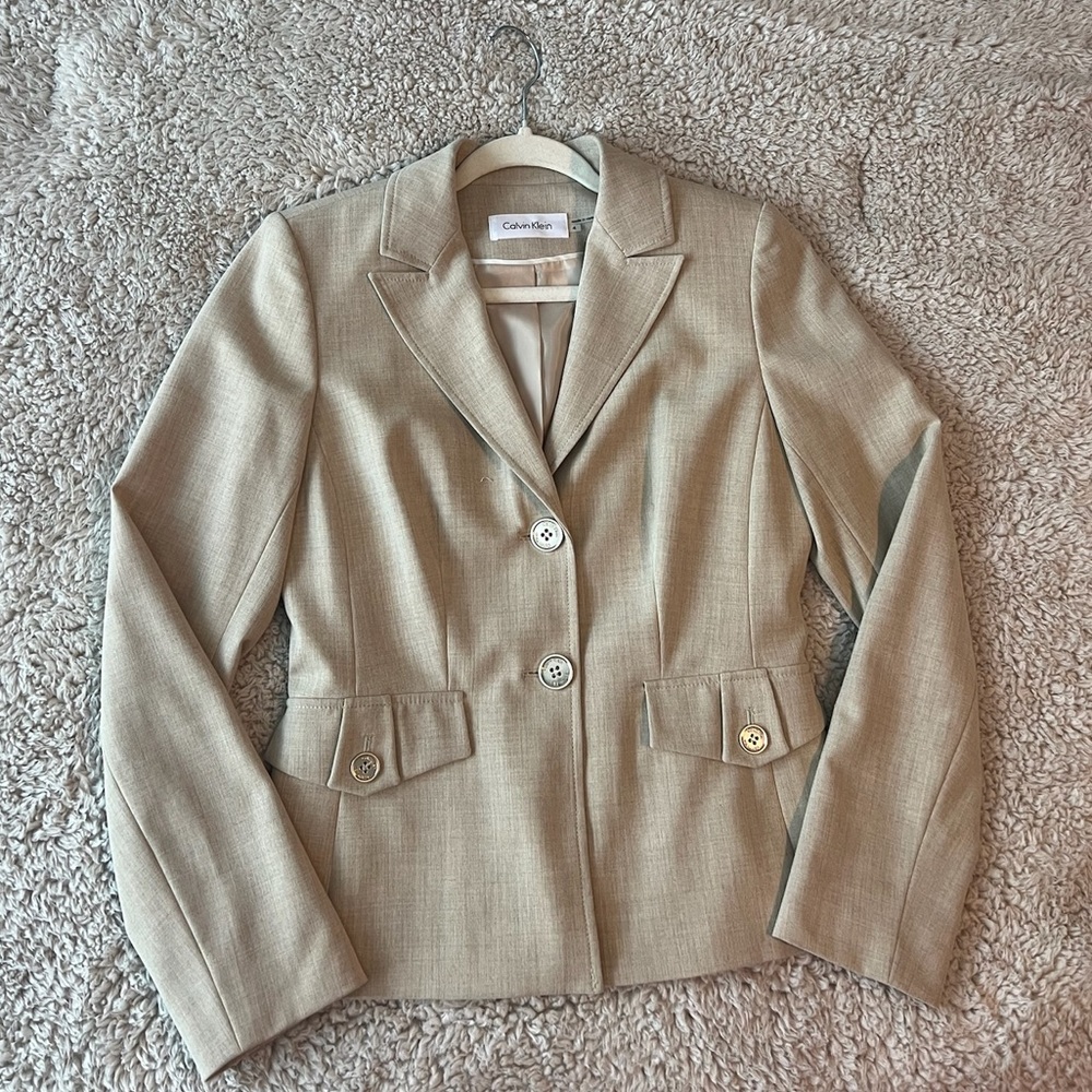 Calvin Klein Women's Two Button Lux Blazer